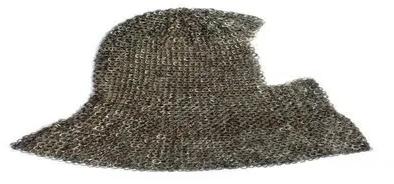 Gray Mild Steel Chainmail Coif
