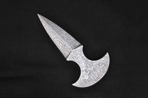 Silver Steel Damascus Blank Antique Knife