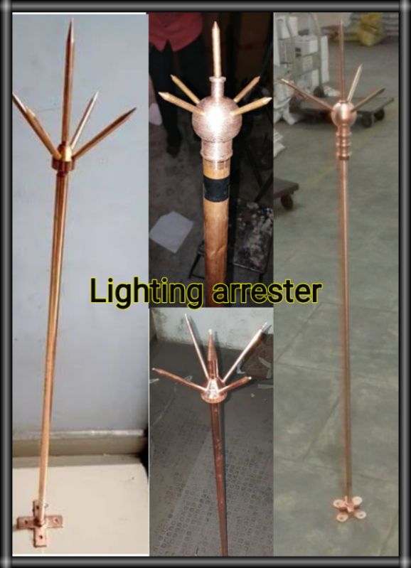 Brown Copper Lightning Arrester, For Industrial Use, Feature : Easy To Install, Electrical Porcelain