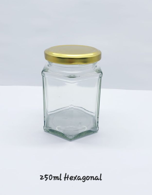 25ML HEXAGONAL GLASS JAR