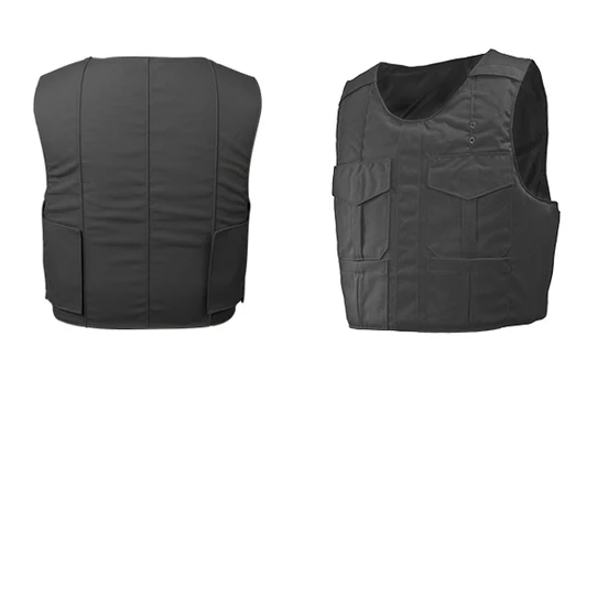 Grey Without Sleeves Polyester Bullet Proof Safety Jacket, Pattern