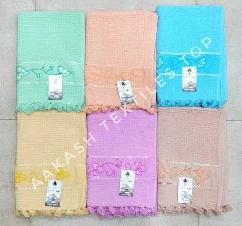 Cotton Multicolor Honeycomb Towels, For Home, Size : 30 X 60 Inch