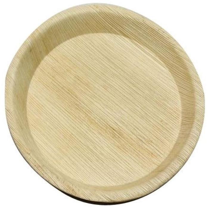 Plain Areca Leaf Round Plate for Serving Food
