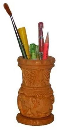 Polished Handicraft Wooden Pen Stand, Style : Modern