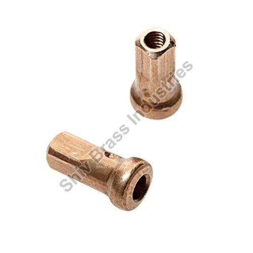 Round Coated Brass Spoke Nipple, for Gas Fittings, Oil Fittings, Water