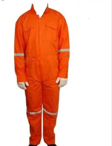 Orange Cotton Boiler suit, Size : Large