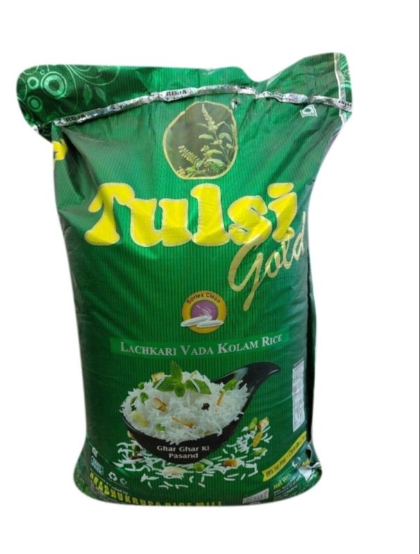 Tulsi Gold Lachkari Vada Kolam Rice, for Cooking, Food, Human Consumption, Packaging Type : Plastic Bags