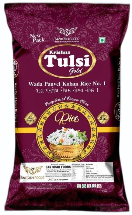 Tulsi Gold Wada Panvel Kolam Rice, for Cooking, Food, Human Consumption, Variety : Long Grain