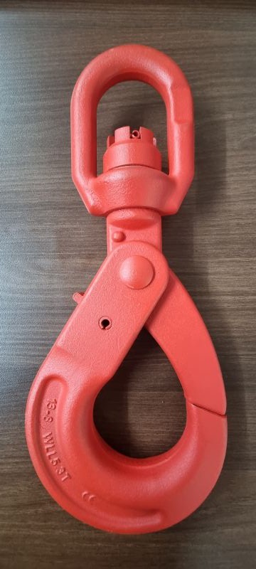 Powder Coated Metal Swivel Self Locking Hook For Lifting Heavy Weight Feature Durable Hard