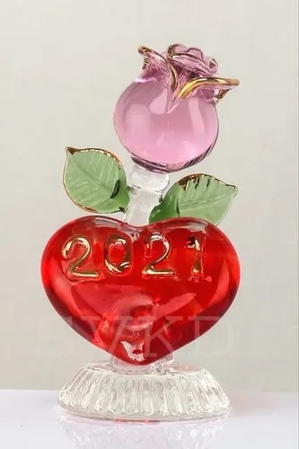 Glass Heart Rose, Packaging Type : Single Box Packing