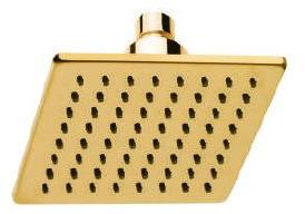 Polished Metal Golden Square Shower Head, for Bathroom, Pressure : Medium, Low, High