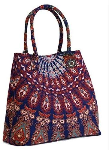 Morvinandan Enterprise Multicolor Cotton Hand Bag, for Casual Wear, Strap Type : Shoulder