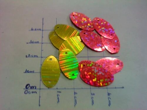 Oval Sequins, Size : 20mm