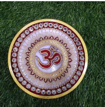Marble Decorated Pooja Thali