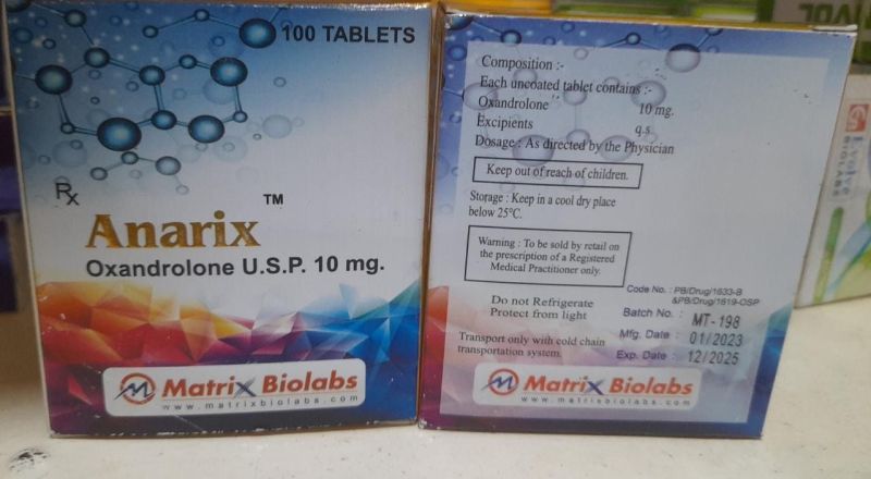 Anarix Oxandrolone 10mg Tablets, Packaging Type : Blister