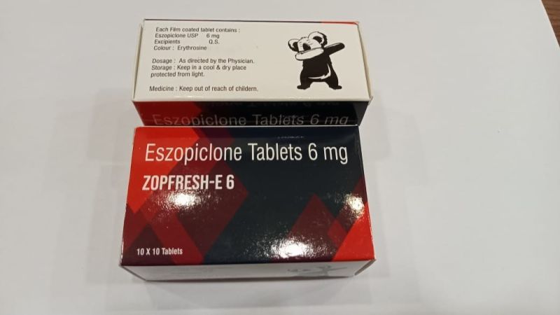 Zopfresh-E 6mg Tablets, for Used To Treat Insomnia, Packaging Type : Blister