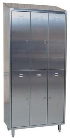 Polished Stainless Steel Garment Cabinet, for Industrial, Laboratory, Feature : Bright Shining, Fine Finished