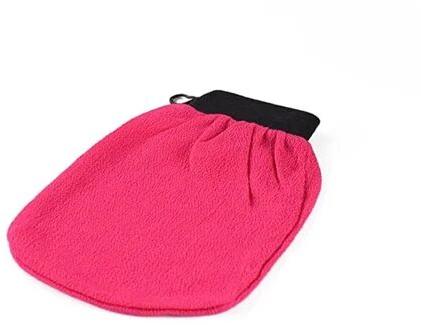 Pink Moroccan Hammam Exfoliating Glove, for Personal, Pattern : Plain