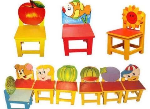 Multicolor Kids School Chair