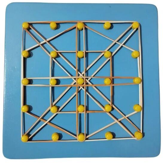 Wooden Geo Peg Board Puzzle Kids Toys