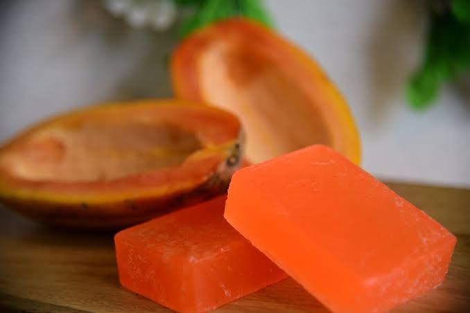 EcoSoft organics Square papaya soap, for Skin Care, Feature : Whitening, Good For Skin