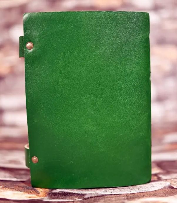 Tree Embossed Green Leather Journal