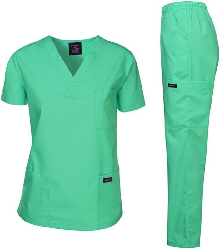 Half Sleeves Cotton Ladies Hospital Staff Uniform, For Anti-wrinkle, Comfortable, Gender : Female