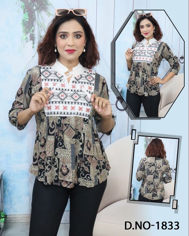 Designer Printed Ladies Top