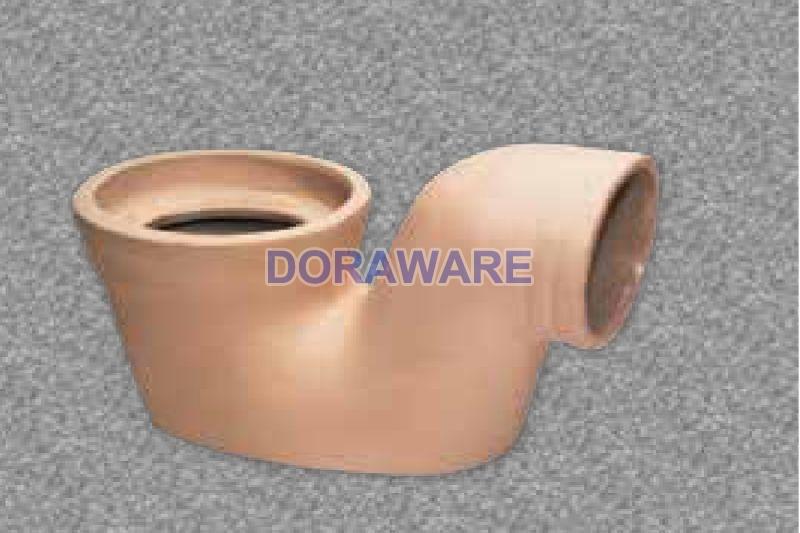 Doraware Coated Plain Small P Trap, Color : Brown
