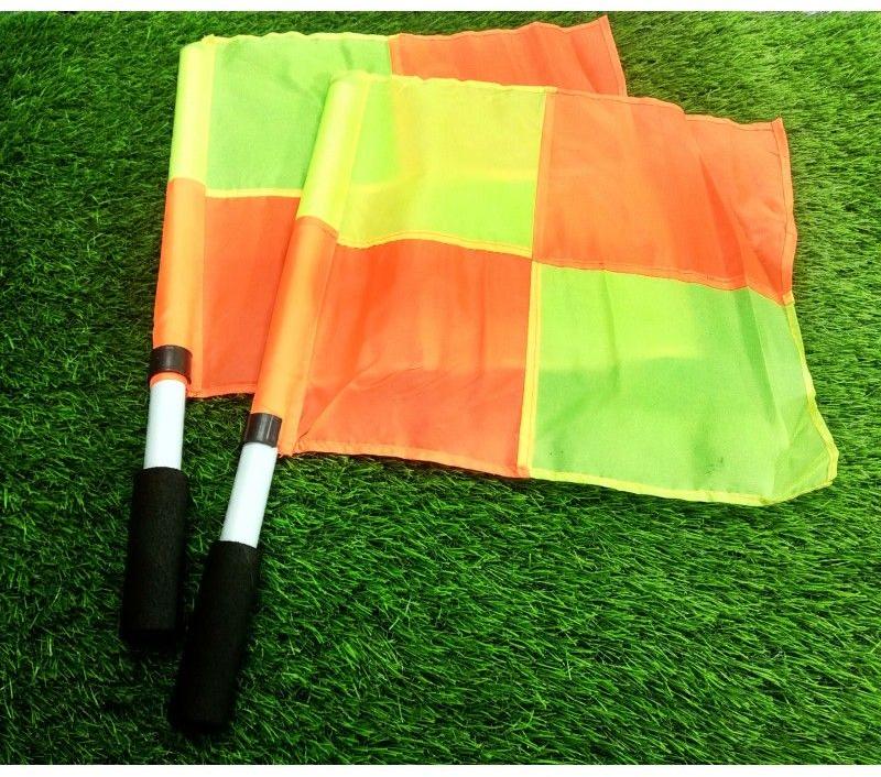 Check Polyester Plastic Refree Flag, Handle Shape : Round