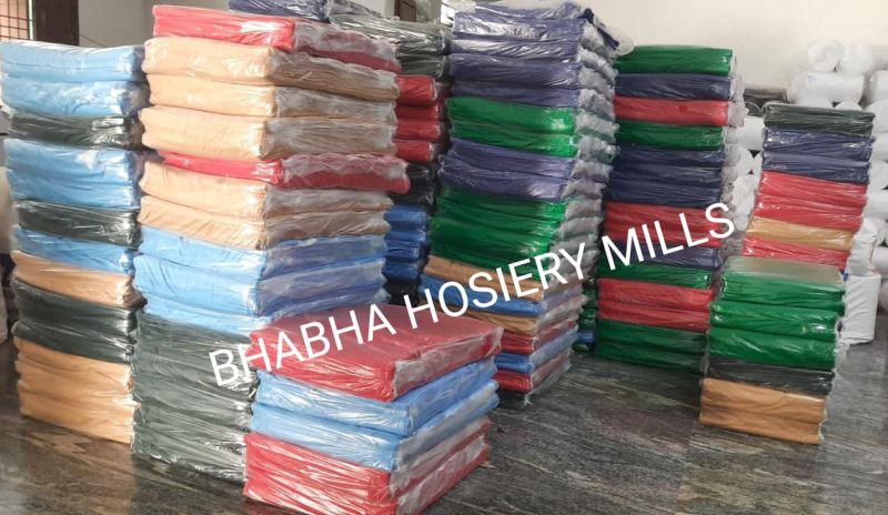Multicolor CIRCULAR Plain Hosiery Knitted Fabric, for Making Garments, Style : 8