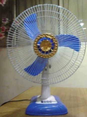 Blue Table Solar Fan, For Air Cooling, Power : 24w