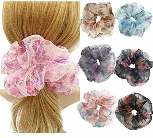 ORGANZA MULTICOLOR SCRUNCHIES, Packaging Size : 12
