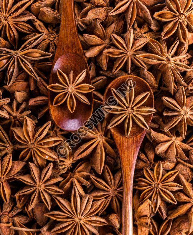 Brown Natural Star Anise, for Spices, Cooking, Form : Whole