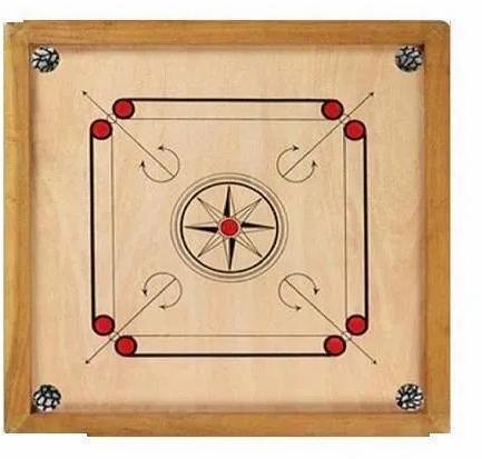 Brown Printed Wooden Carrom Board, for Playing