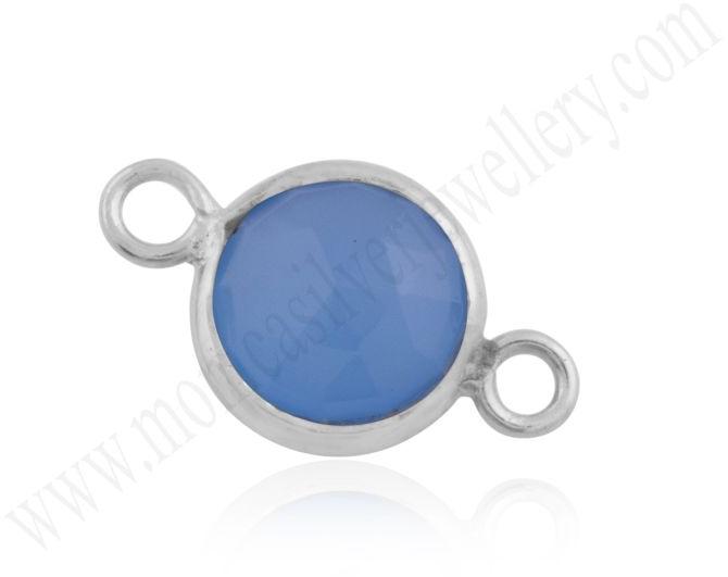 Blue Chalcedony Silver Jewelry Finding