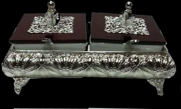 Silver Plated Dry Fruit Box, Style : Antique
