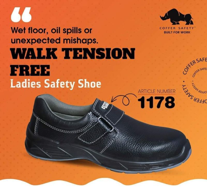 M1178 DD Ladies Coffer Safety Shoes, for Industrial Pupose, Constructional, Feature : Water Resistant