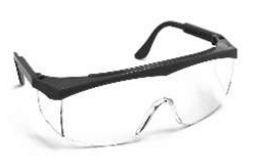 Transparent Rectangular Glass Plastic Safety Goggles, for Eye Protection, Size : Standard