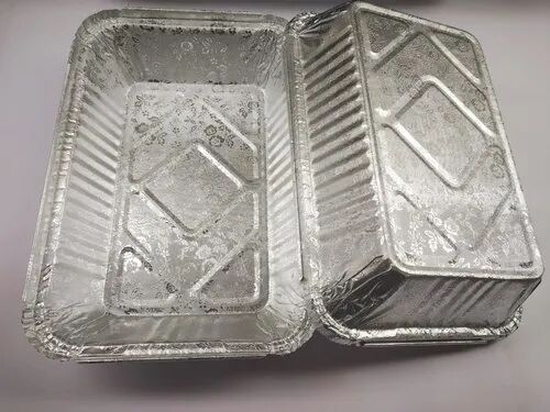 Silver Alufoil Aluminium Foil Container, Shape : Rectangular