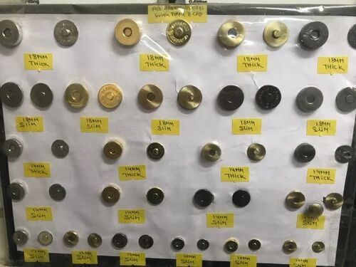 Brass Magnet Buttons, Size : 18 mm