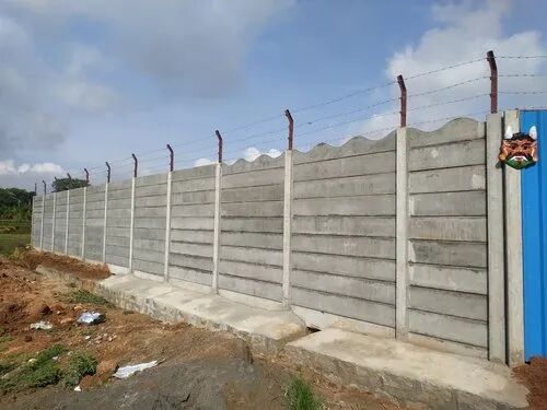 Precast Concrete Fencing Compound Wall, Color : Grey