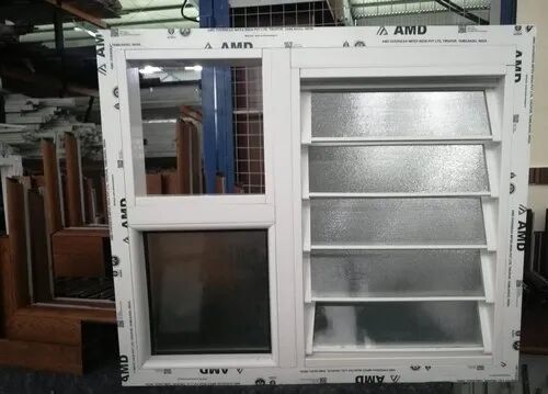 Casement Air Ventilation Window, Color : White