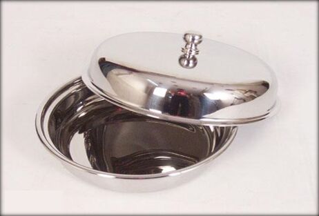 Stainless Steel Round Entree Dish, Size : M, B