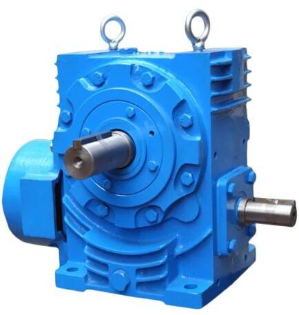 Mild Steel Helical Right Angle Gearboxes, Color : Blue