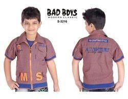 Cotton Checked kids shirt, Occasion : Casual Wear