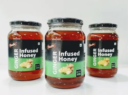 Ginger Infused Honey, Packaging Size : 650 gm