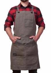 Grey Plain Mens Waterproof Apron