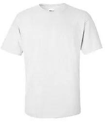 White Plain T Shirt, Size : Medium