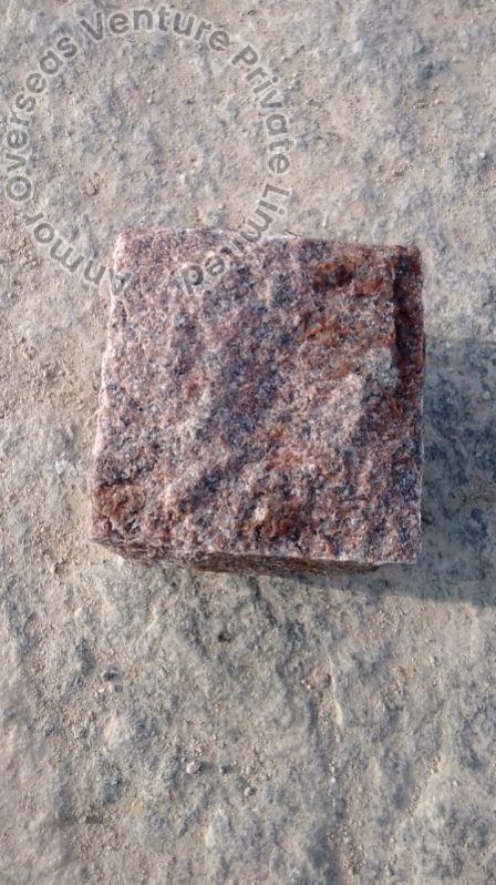 Red granite cobble